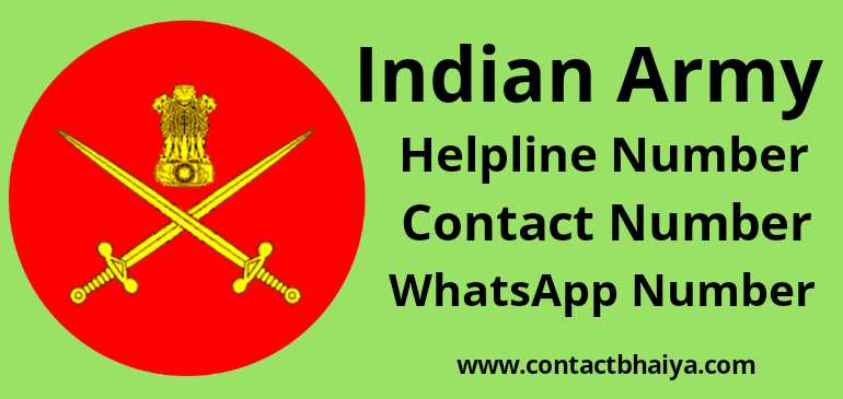 indian army helpline contact phone number